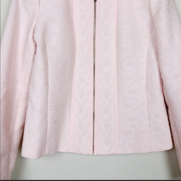 Karl Lagerfeld Paris Pink Jacquard Blazer 12 - Picture 5 of 8